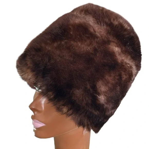 Brown Faux Fur Plush Winter Hat - Picture 3 of 7